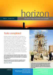 ISSUE 13  Summer 2013 horizon The Amarna Project and Amarna Trust newsletter