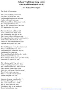 Folk & Traditional Song Lyrics - The Battle of Prestonpans