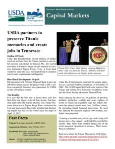 Tennessee—Rural Business Service  Capital Markets USDA partners to preserve Titanic memories and create