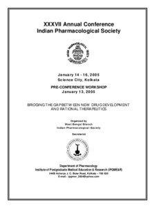 XXXVII Annual Conference Indian Pharmacological Society