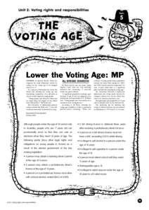 Unit 2: Voting rights and responsibilities Topic 5  THE