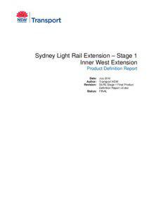 Sydney Light Rail - Inner West extension stage 1