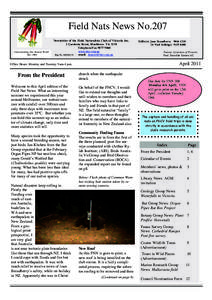 Field Nats News No.207 Newsletter of the Field Naturalists Club of Victoria Inc. Understanding Our Natural World Est. 1880