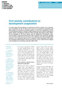   SADEV POLICY BRIEF Civil society contributions to development cooperation