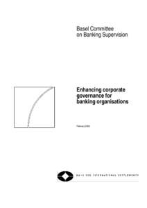 Enhancing corporate governance for banking organisations - February 2006