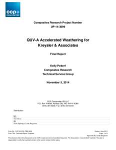 Composites Research Project Number UPQUV-A Accelerated Weathering for Kreysler & Associates Final Report