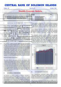 CENTRAL BANK OF SOLOMON ISLANDS Volume . 05 Issue No. 10 				  October 2014