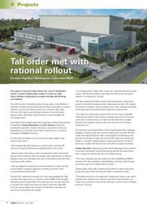Projects  Tall order met with rational rollout Synnex Highbay Warehouse, Lidcombe NSW