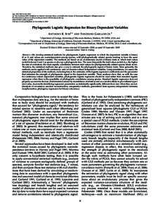 Syst. Biol. 59(1):9–26, 2010 c The Author(s[removed]Published by Oxford University Press, on behalf of the Society of Systematic Biologists. All rights reserved. For Permissions, please email: journals.permissions@oxfor