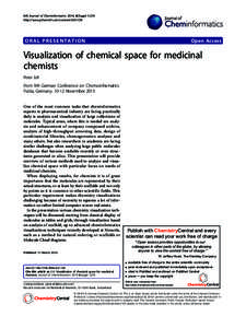 Ertl Journal of Cheminformatics 2014, 6(Suppl 1):O4 http://www.jcheminf.com/content/6/S1/O4 ORAL PRESENTATION  Open Access