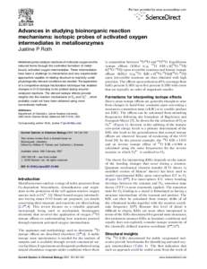Bioinorganic Reaction Mechanisms: Activated Oxygen Intermediates in Metalloenzymes