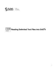 Reading Delimited Text Files into SAS®9  TS-673