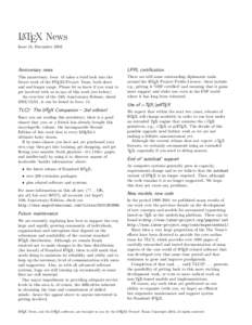 LATEX News Issue 16, December 2003 Anniversary news  LPPL certification