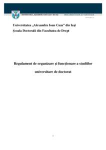 Regulament institutional doctorate  Facultatea de Drept