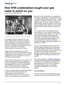 How WWI codebreakers taught your gas meter to snitch on you