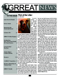 GRREAT NEWS Golden Retriever Rescue, Education and Training, Inc •  November/December 2010