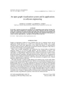 SOFTWARE—PRACTICE AND EXPERIENCE Softw. Pract. Exper., 00(S1), 1–Prepared using speauth.cls [Version: v1.1a]  An open graph visualization system and its applications