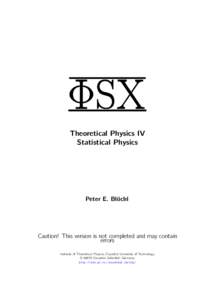 PhiSX: Statistical Physics
