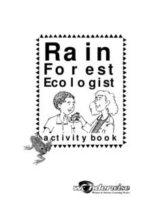 Rain  Forest Ecologist  activity book