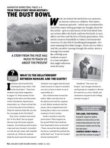 Narrative Nonfiction, pages 4-9  true teen story From history: The dust bowl