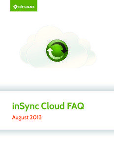 inSync Cloud FAQ August 2013