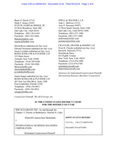 Case 2:03-cvDN Document 1134 FiledPage 1 of 6  Brent O. HatchMark F. JamesHATCH, JAMES & DODGE, PC 10 West Broadway, Suite 400