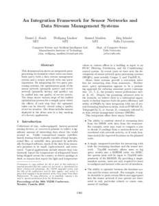 An Integration Framework for Sensor Networks and Data Stream Management Systems