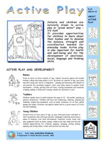 Play and Learn Fact Sheet No 15 - Active Play