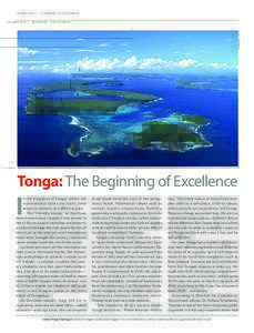 PROMOTION | ECONOMIC DEVELOPMENT  ©Corbis / Neil Rabinowitz Tonga: The Beginning of Excellence
