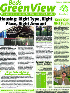 Beds  GreenView The green newspaper for Bedfordshire & Luton  Housing: Right Type, Right