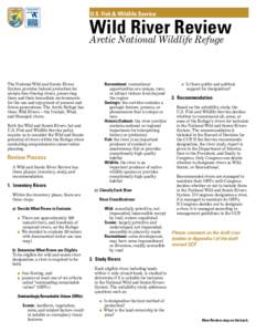 U.S. Fish & Wildlife Service  Wild River Review Arctic National Wildlife Refuge
