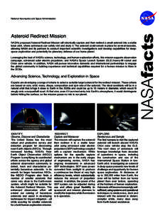 National Aeronautics and Space Administration  NASAfacts Asteroid Redirect Mission