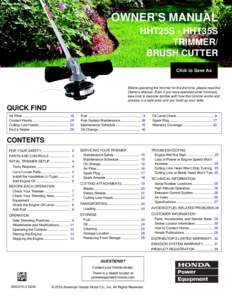 OWNER’S MANUAL HHT25S • HHT35S TRIMMER/ BRUSH CUTTER Click to Save As