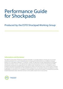 Performance Guide for Shockpads Produced by the ESTO Shockpad Working Group ::::::::::::::::::::::::::::::::::::::::::::::::::::::::::::::::::::::::::::::::::::::::::::::::::::::::::::::::::::::::::::::::::::::::::::::::