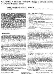 Spectroscopy / Measuring instruments / Joint Committee on Atomic and Molecular Physical Data / Mass spectrometry data format / Computer file formats / ASCII / Tar / Mass spectrometry / Data / Stellar classification / Optical spectrometer / Computer file