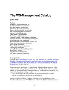 Microsoft Word - The WS-Management Catalog.doc