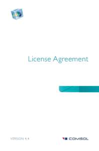 COMSOL Software License Agreement