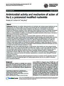 Cao et al. Annals of Clinical Microbiology and Antimicrobials 2011, 10:1 http://www.ann-clinmicrob.com/contentRESEARCH  Open Access