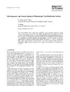 Microdynamics and time-evolution of macroscopic non-Markovian systems