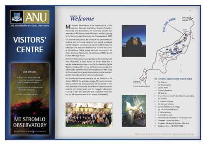 Welcome M VISITORS’ CENTRE OUR MISSION