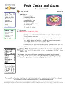 081 Fruit Combo and Sauce recipe