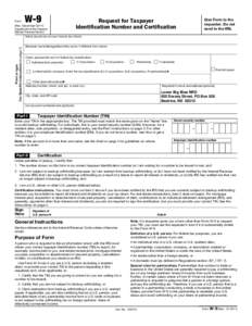 Income distribution / Taxation in the United States / Taxation / Internal Revenue Service / Government / Corporate taxation in the United States / Types of business entity / Backup withholding / IRS tax forms / Form W-9 / Withholding tax / Form 1099-MISC