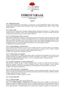    FOREST GRAAL PAESAGGIO IMMAGINE DESIGN GASTRONOMIA LETTERATURA TORNEO DI IDEE