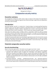 NB mgmt briefing on comparative security metrics