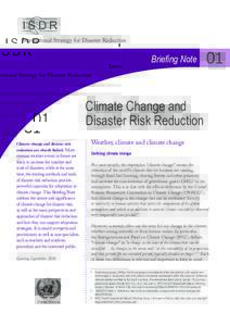 ISDR Briefing Note 01  Climate Change and