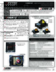TM  High Performance Limit Switch Mechanical Switch  Automation & Controls Product Group of SVF Flow Controls, Inc.
