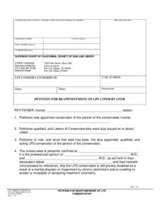 PR 009 LPS Conservatorship Petition