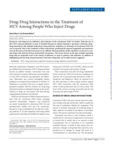 SUPPLEMENT ARTICLE  Drug-Drug Interactions in the Treatment of HCV Among People Who Inject Drugs Stefan Mauss1 and Hartwig Klinker2 1