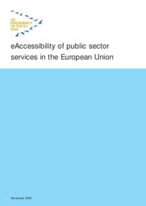 eAccessibility of public sector services in the European Union