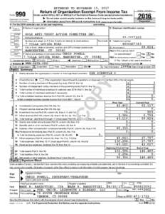 EXTENDED TO NOVEMBER 15, 2017 Form Return of Organization Exempt From Income Tax  990
